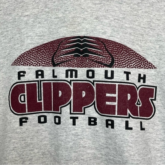 Falmouth Cape Cod Clippers Football Sweatshirt Mens XL Gray Hoodie - Picture 5 of 9